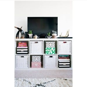 Striped and dotted Nesting Box Bundle in Navy